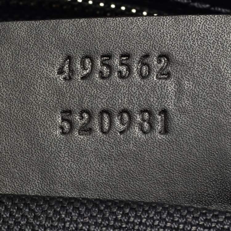 Pre Owned Gucci Black GG Supreme Canvas Wristlet Pouch