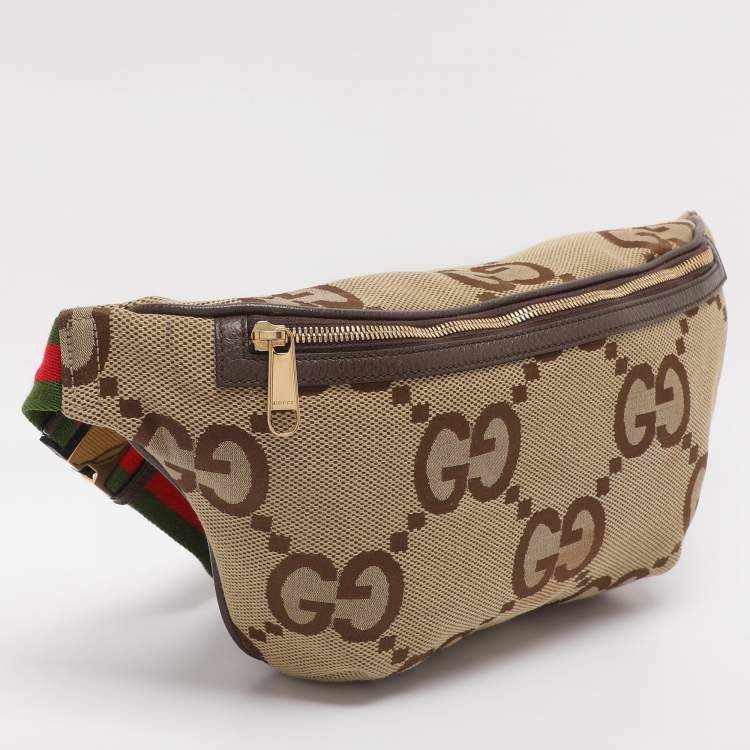 Pre Owned Gucci Beige Jumbo GG Canvas Body Bag