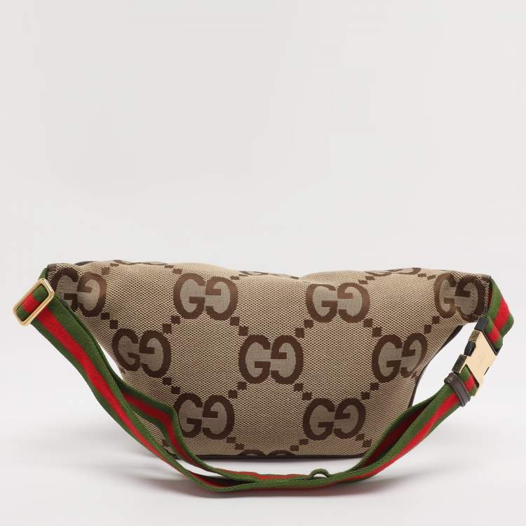 Pre Owned Gucci Beige Jumbo GG Canvas Body Bag