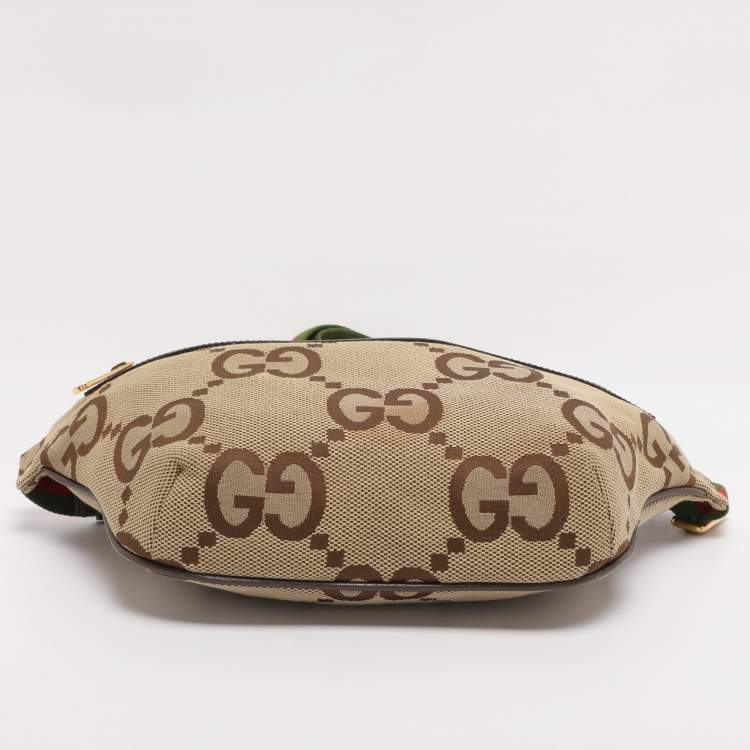 Pre Owned Gucci Beige Jumbo GG Canvas Body Bag