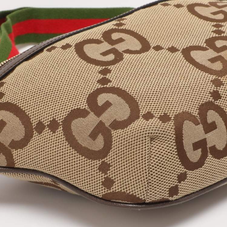 Pre Owned Gucci Beige Jumbo GG Canvas Body Bag