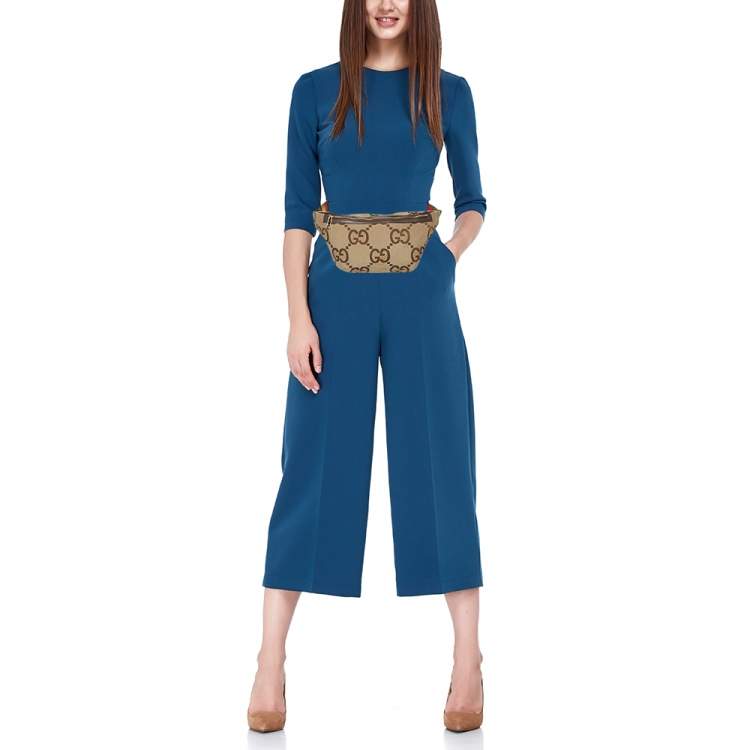 Pre Owned Gucci Beige Jumbo GG Canvas Body Bag