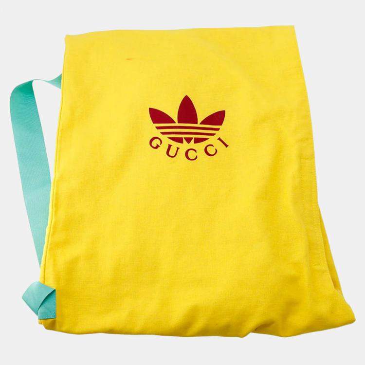 Pre Owned Gucci Adidas Collaboration Gg Crystal Golf Bag Camel/Brown Leather