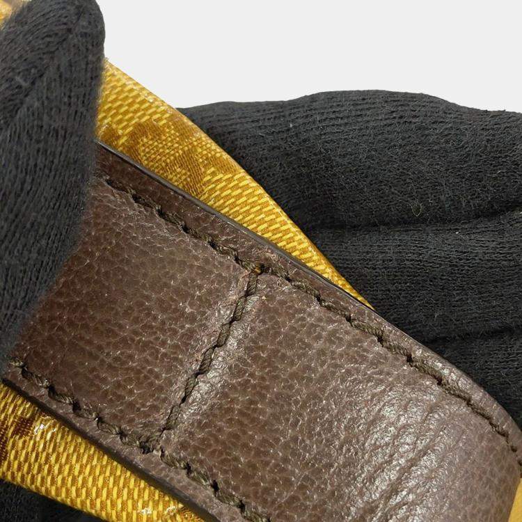 Pre Owned Gucci Adidas Collaboration Gg Crystal Golf Bag Camel/Brown Leather