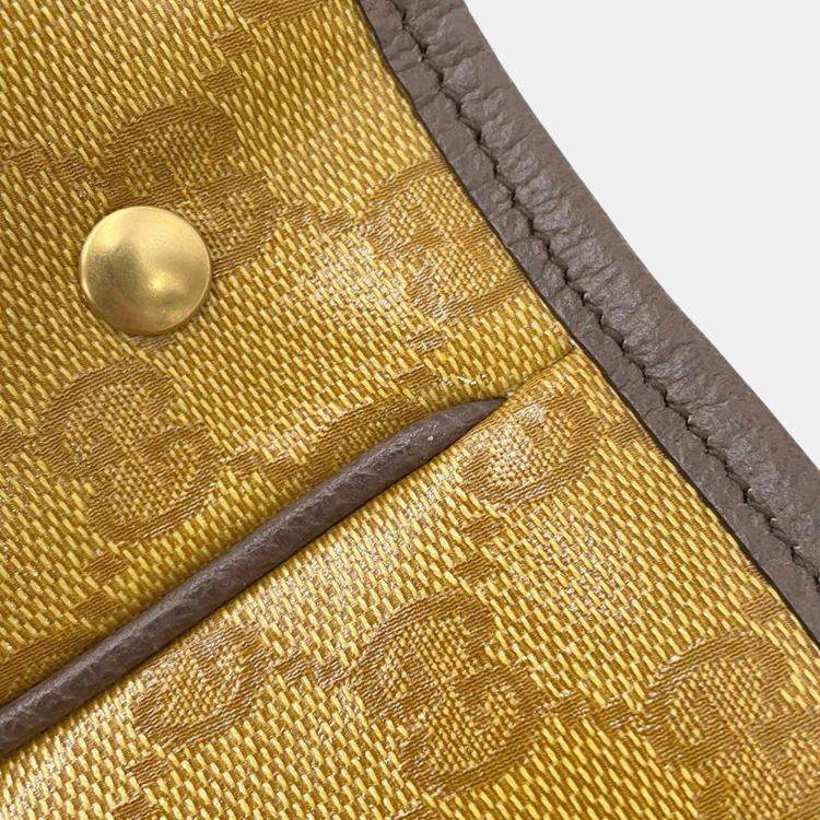 Pre Owned Gucci Adidas Collaboration Gg Crystal Golf Bag Camel/Brown Leather