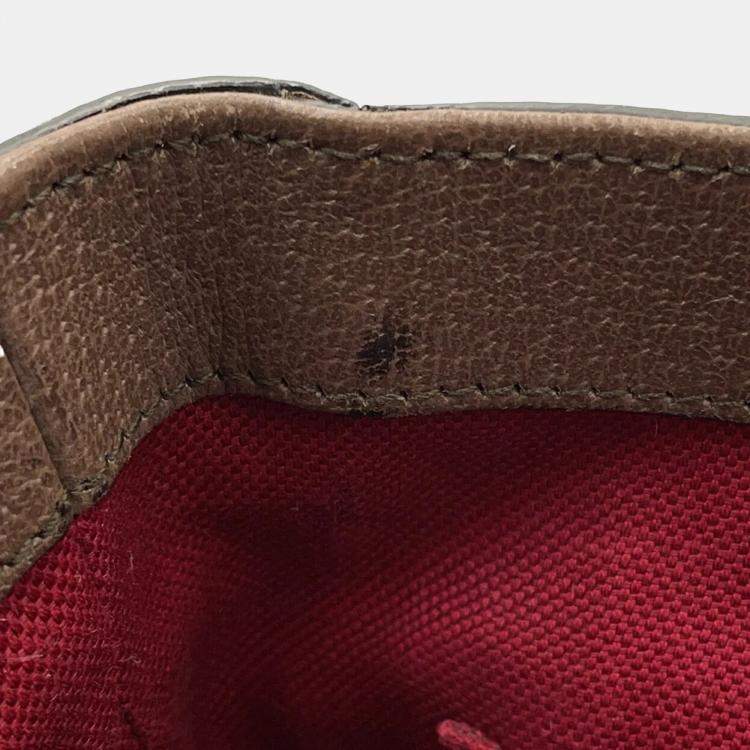 Pre Owned Gucci Gg Supreme Messenger Bag Red Gg Supreme Leather