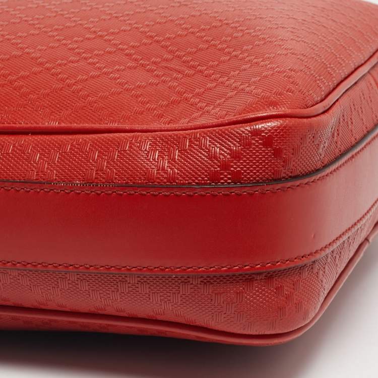 Pre Owned Gucci Orange GG Imprime Canvas and Leather Hilary Messenger Bag