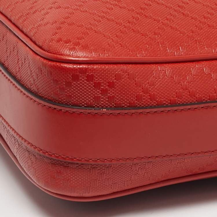 Pre Owned Gucci Orange GG Imprime Canvas and Leather Hilary Messenger Bag