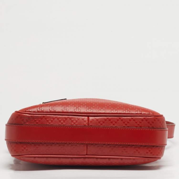 Pre Owned Gucci Orange GG Imprime Canvas and Leather Hilary Messenger Bag