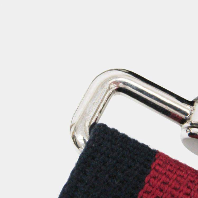 Pre Owned Gucci GG Supreme Leather Messenger Bag Black Gray