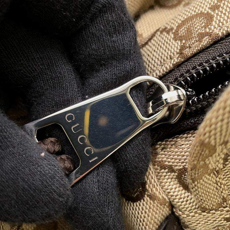 Pre Owned Gucci Runway Model Gg Canvas Backpack Beige Canvas Size Large