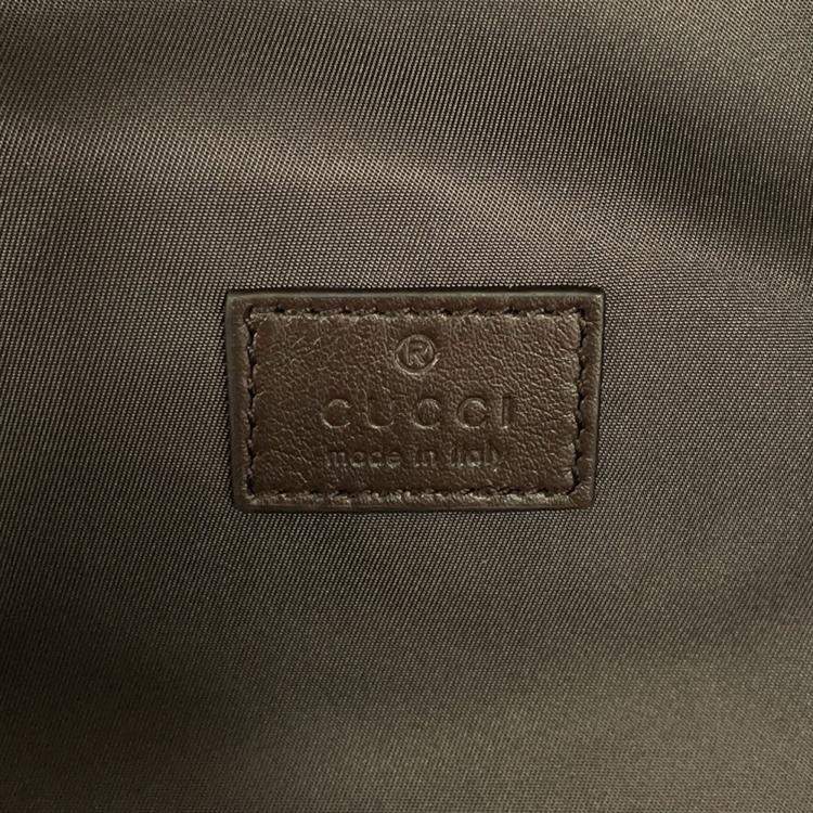 Pre Owned Gucci Runway Model Gg Canvas Backpack Beige Canvas Size Large