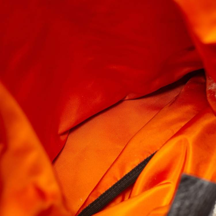 Pre Owned Gucci Orange/Black GG Nylon Off The Grid Backpack