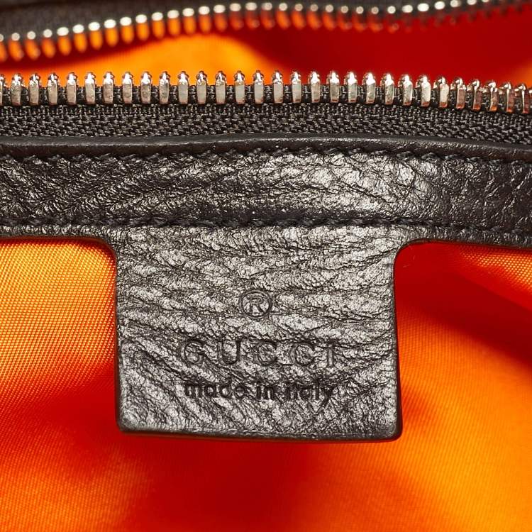 Pre Owned Gucci Orange/Black GG Nylon Off The Grid Backpack