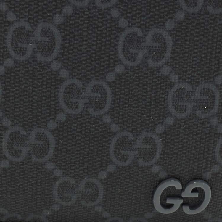 Pre Owned Gucci Dark Grey GG Supreme Canvas GG Bifold Wallet