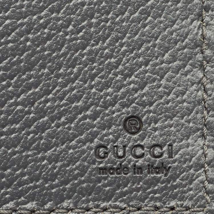 Pre Owned Gucci Dark Grey GG Supreme Canvas GG Bifold Wallet