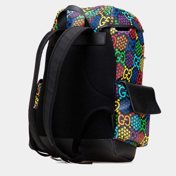 Pre Owned Gucci Gg Psychedelic Large Backpack Multicolor Pvc Leather