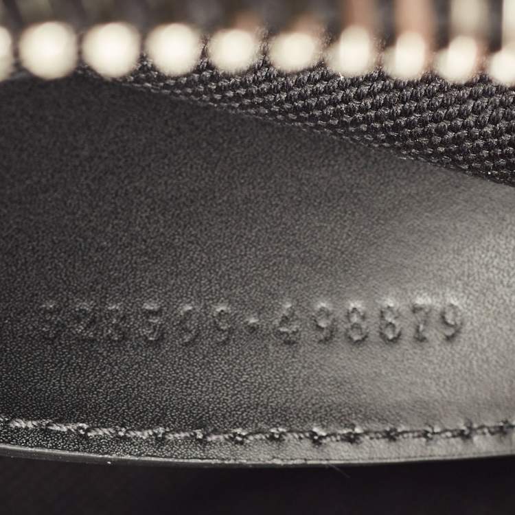 Pre Owned Gucci Small Black GG Supreme Canvas Messenger Bag