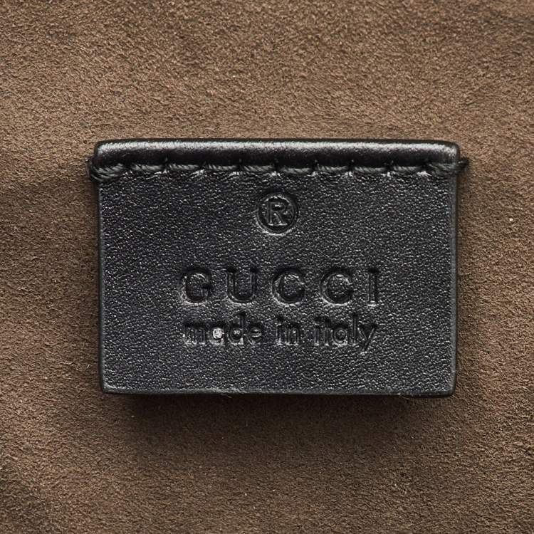 Pre Owned Gucci Eden Beige/Black GG Supreme Canvas and Leather Backpack