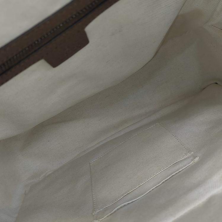 Pre Owned Gucci Beige Brown PVC Ophidia Gg Supreme Backpack Medium