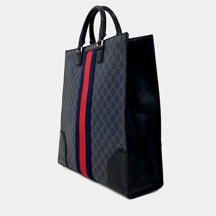 Pre Owned Gucci Grey PVC Pvc Tote And Shoulder Bag