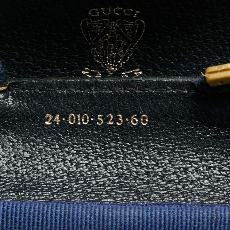 مملوكة مسبقًا حقيبة سفر غوتشي كانفاس سوبر يم جي جي أزرق داكن