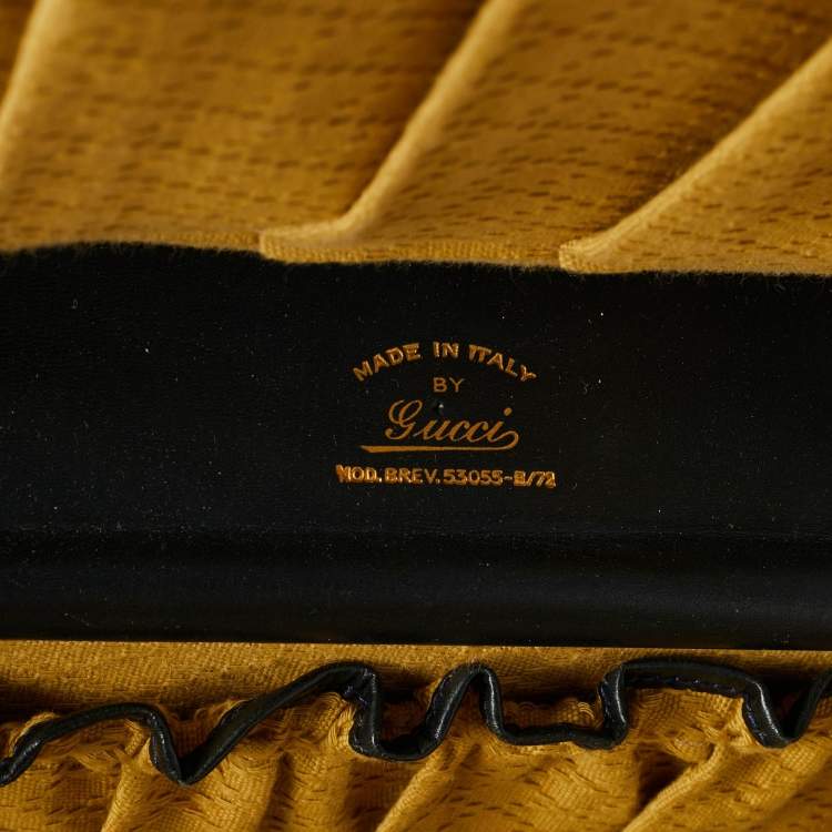 مملوكة مسبقًا حقيبة سفر غوتشي ترانك نسج GG أزرق كحلي/أسود وجلد