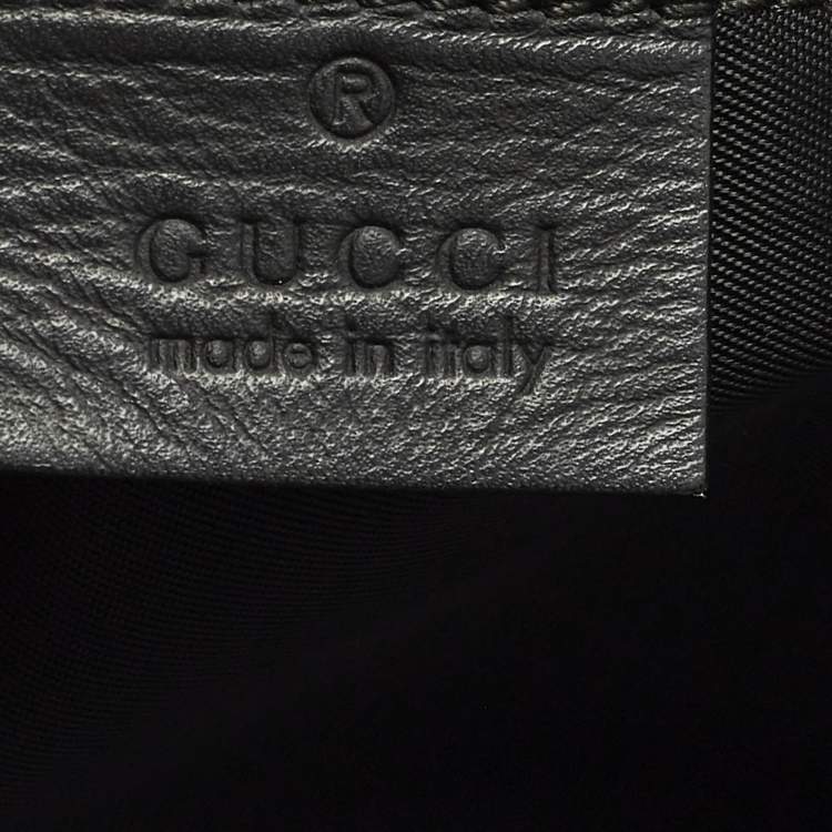 مملوكة مسبقًا Gucci Black Guccissima Leather Messenger Bag