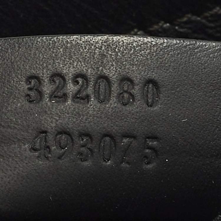 مملوكة مسبقًا Gucci Black Guccissima Leather Messenger Bag