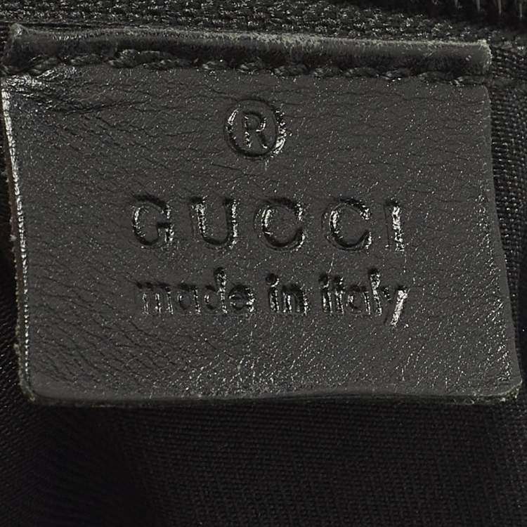 Pre Owned Gucci Black GG Canvas Flat Messenger Bag