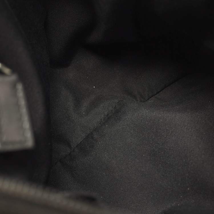 Pre Owned Gucci Black GG Canvas Flat Messenger Bag