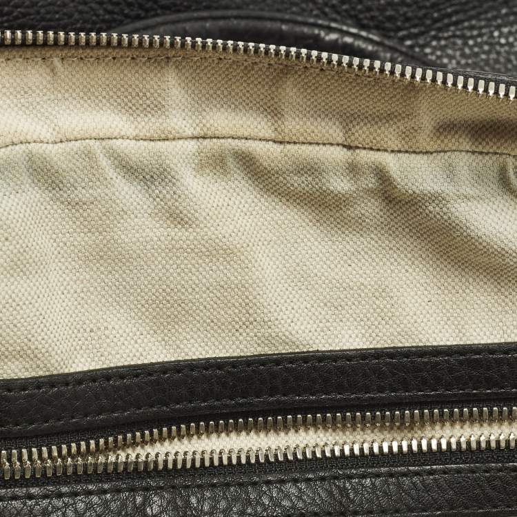 Pre Owned Gucci Soho Black Leather bussiness Briefcase Bag