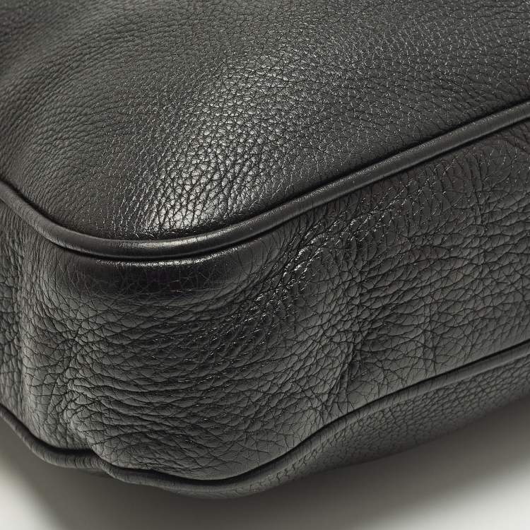 Pre Owned Gucci Soho Black Leather bussiness Briefcase Bag