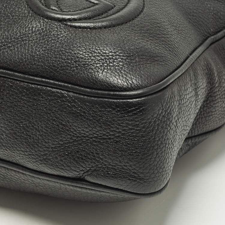 Pre Owned Gucci Soho Black Leather bussiness Briefcase Bag