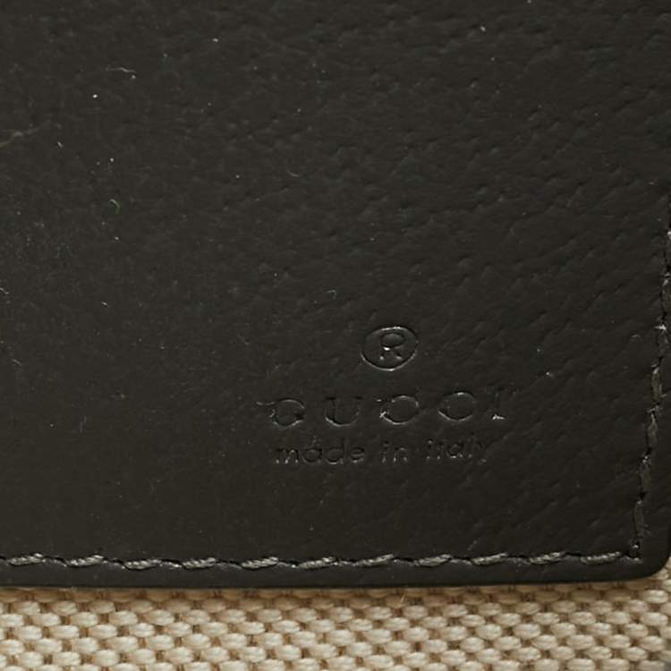 Pre Owned Gucci Ophidia Small Grey GG Supreme Canvas Wristlet Pouch