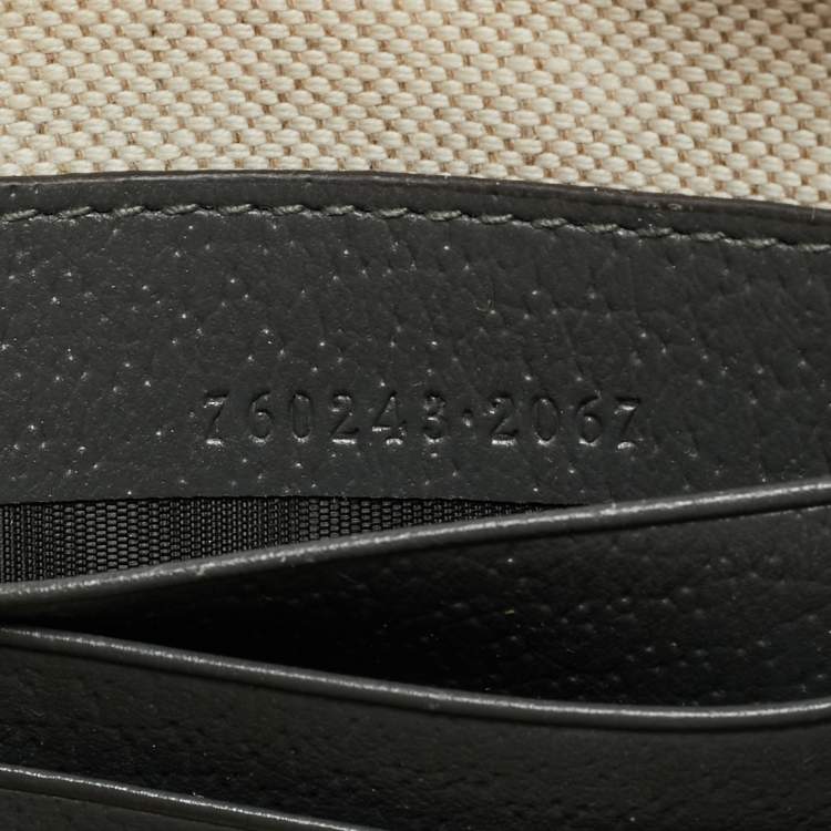 Pre Owned Gucci Ophidia Small Grey GG Supreme Canvas Wristlet Pouch