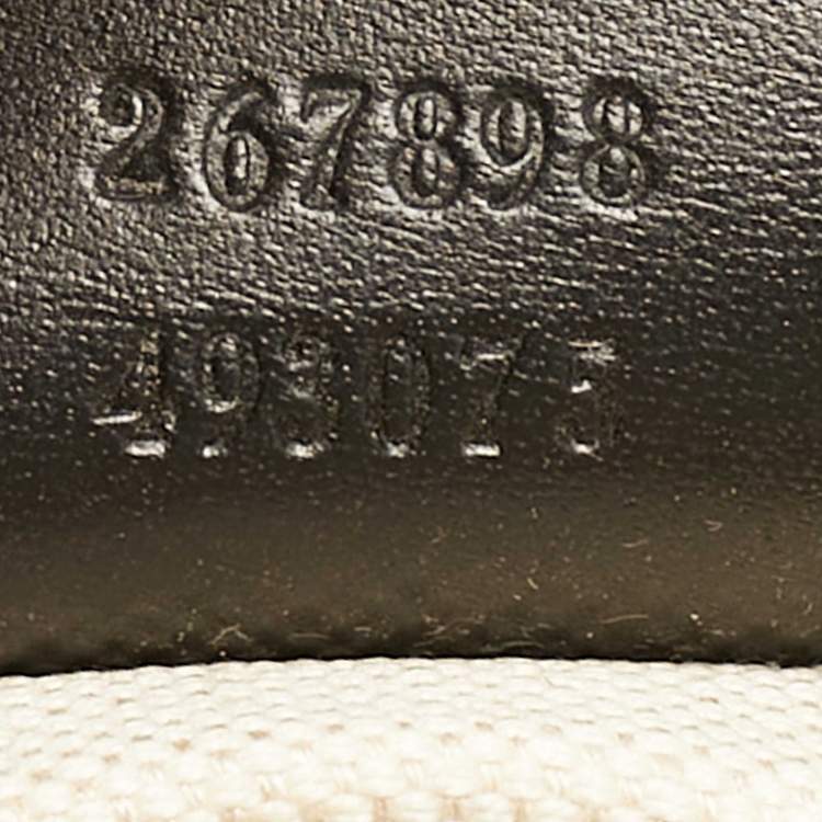 Pre Owned Gucci Business Black/Beige Diamante Coated Canvas Briefcase