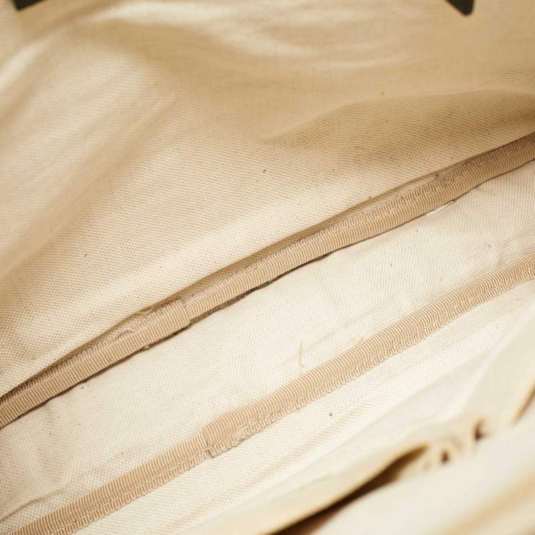 Pre Owned Gucci Business Black/Beige Diamante Coated Canvas Briefcase