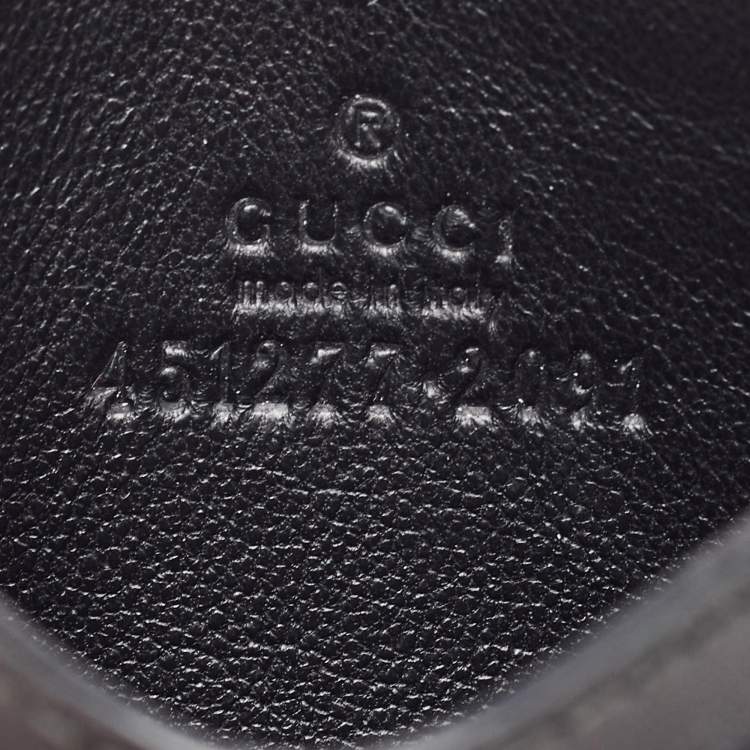 مملوكة مسبقًا Gucci Kingsnake Beige/Black GG Supreme Canvas and Leather Card Holder