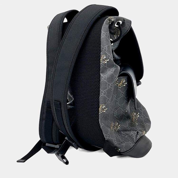 Pre Owned Gucci Black PVC Soft GG Supreme Backpack (495563)
