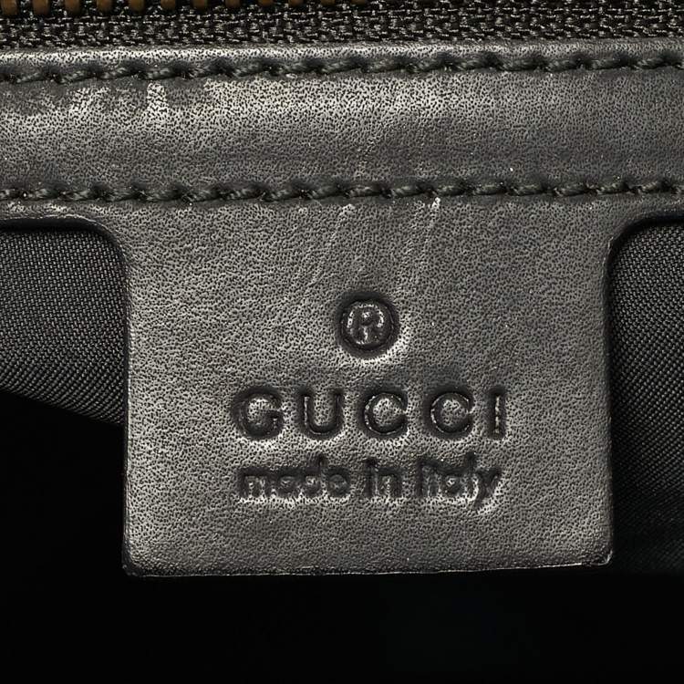 Pre Owned Gucci Angry Cat Beige/Black GG Supreme Canvas and Fabric Drawstring Backpacks