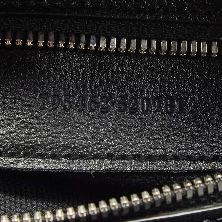 Pre Owned Gucci Medium Black GG Supreme Canvas and Leather Backpack