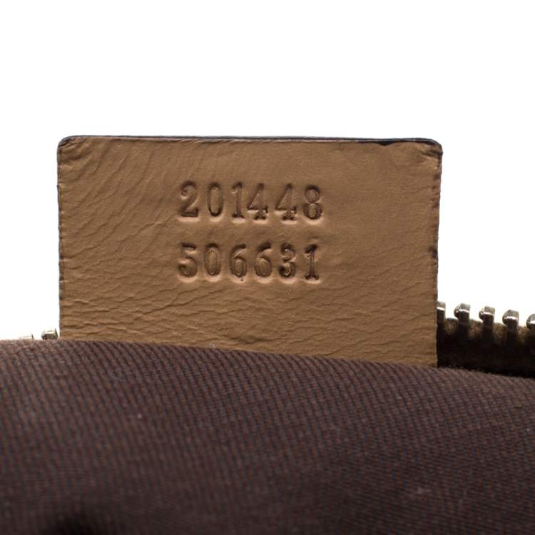 Pre Owned Gucci Beige GG Supreme Canvas and Leather Messenger Bag