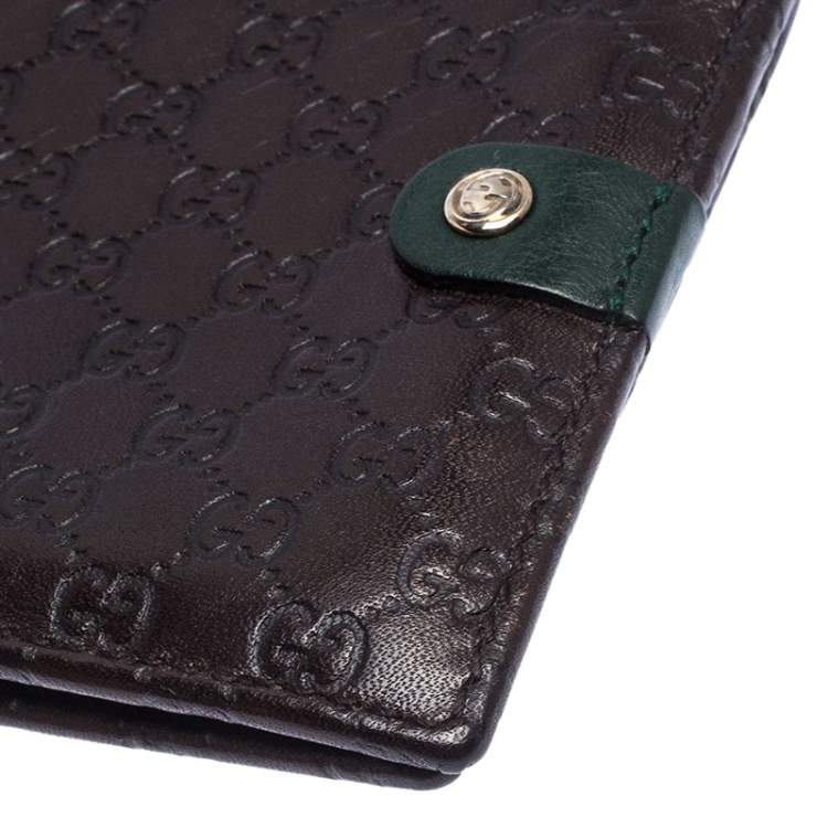Pre Owned Gucci Brown Microguccissima Leather Bifold Wallet