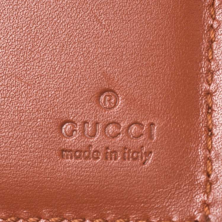 مملوكة مسبقًا Gucci Orange Crocodile Bifold Wallet