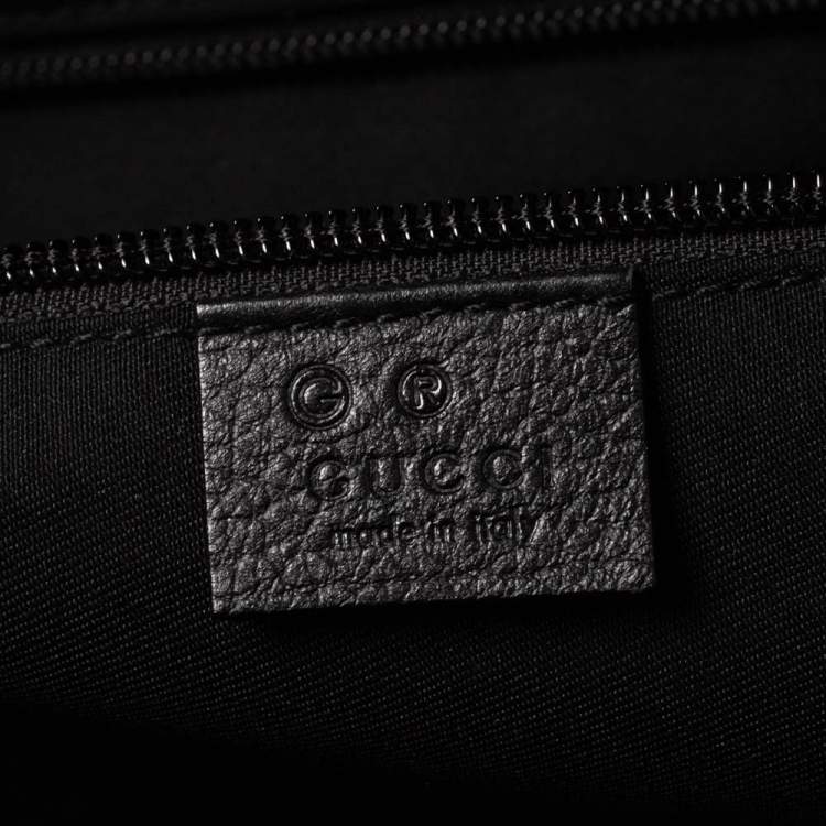 Pre Owned Gucci Black GG Nylon Weekender Travel Bag