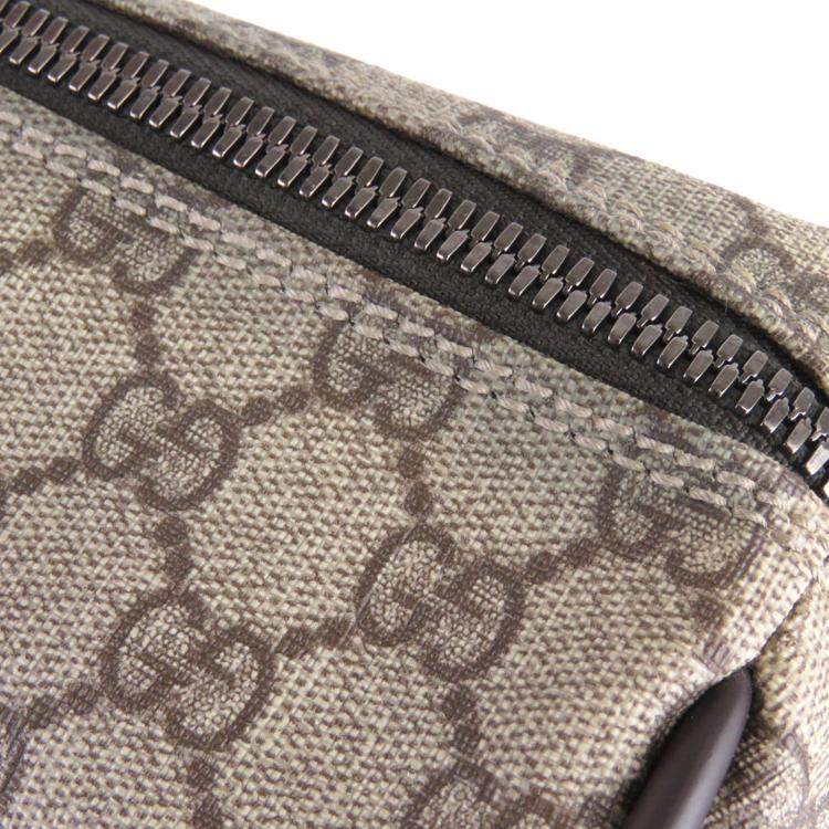 Pre Owned Gucci Brown GG Supreme Canvas Duffle Bag