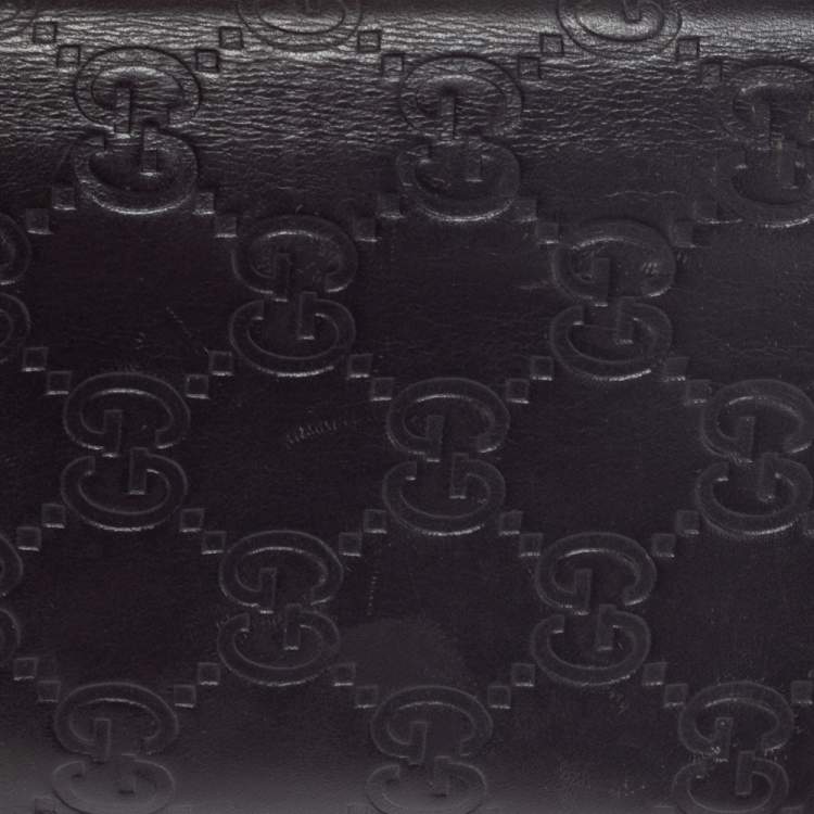 Pre Owned Gucci Brown Guccissima Leather Continental Wallet