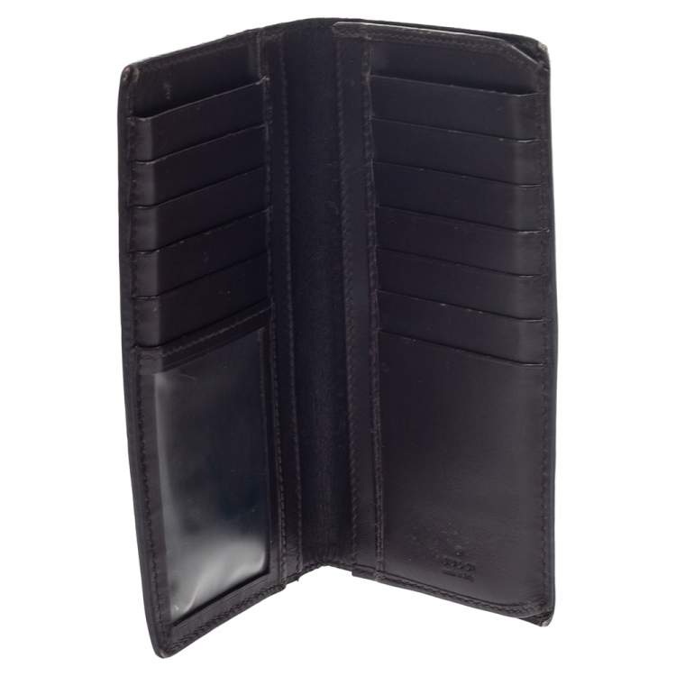 Pre Owned Gucci Brown Guccissima Leather Continental Wallet