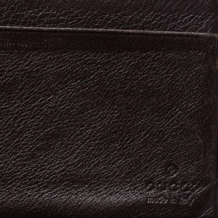 Pre Owned Gucci Beige/Brown GG Canvas and Leather Web Bifold Wallet